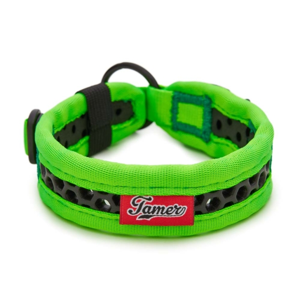 SOFTY Halsband | Länge: 30-36cm | Breite: 2,8cm | Farbe: grün/schwarz